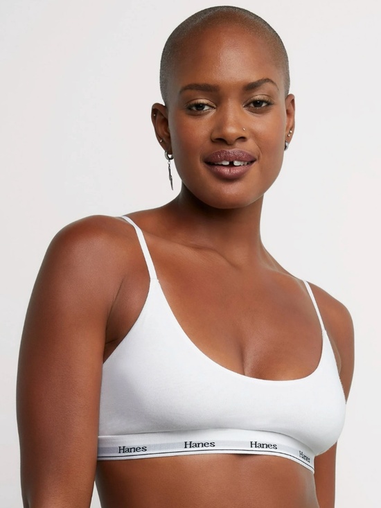 Hanes Other - Hanes Women's Originals Comfort Flex Cropped Bralette– White 002 – NWT